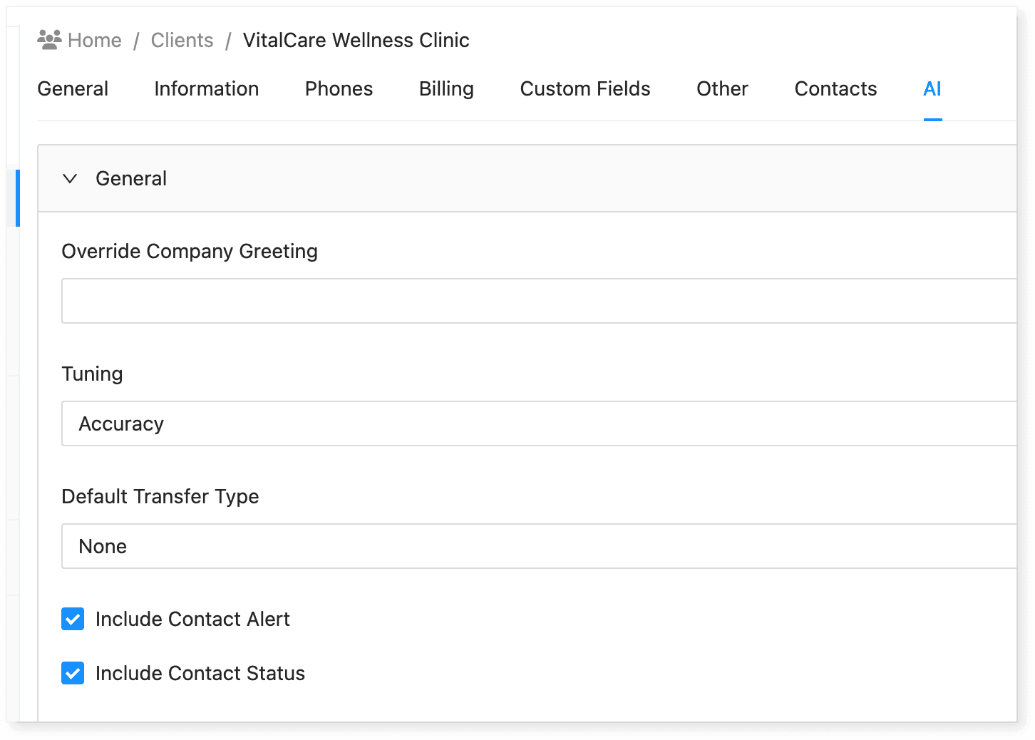 hostedsuite article-86-customizing-ai-behavior-greetings-transfers-and-pr image-004